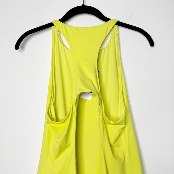 Ralph Lauren Purple Label Claeton Scuba Bodysuit Neon Chartreuse Size Large - Picture 5 of 9